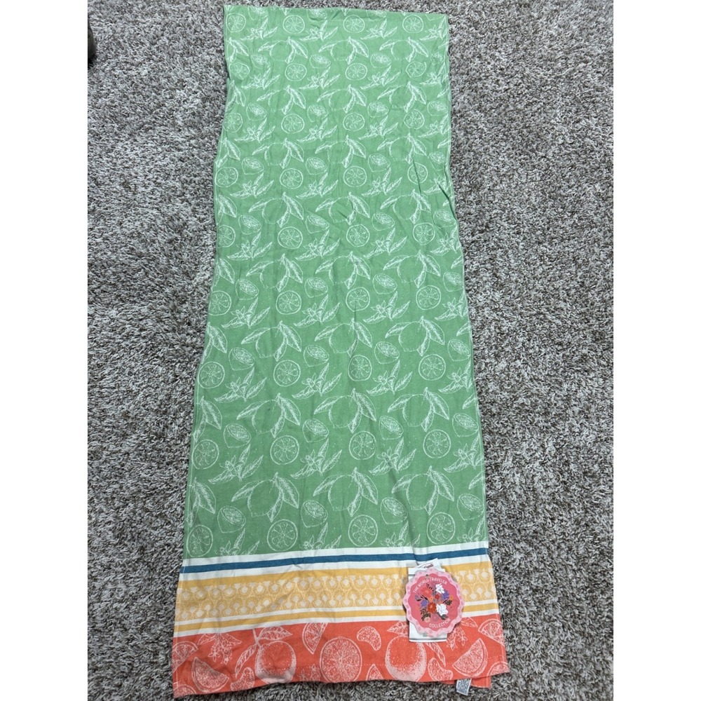 Sousa Dias BSD World Traveler Citrus Cotton Table Runner 20x102 Portugal NWT